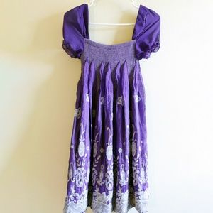 Moa Purple and White Floral Fairy Dress